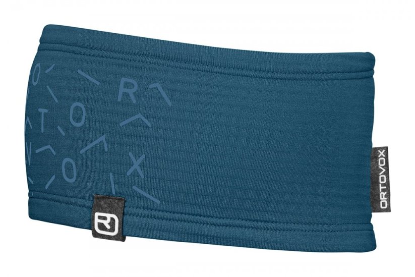 Fleece Light Grid Headband - modrá - Petrol Blue