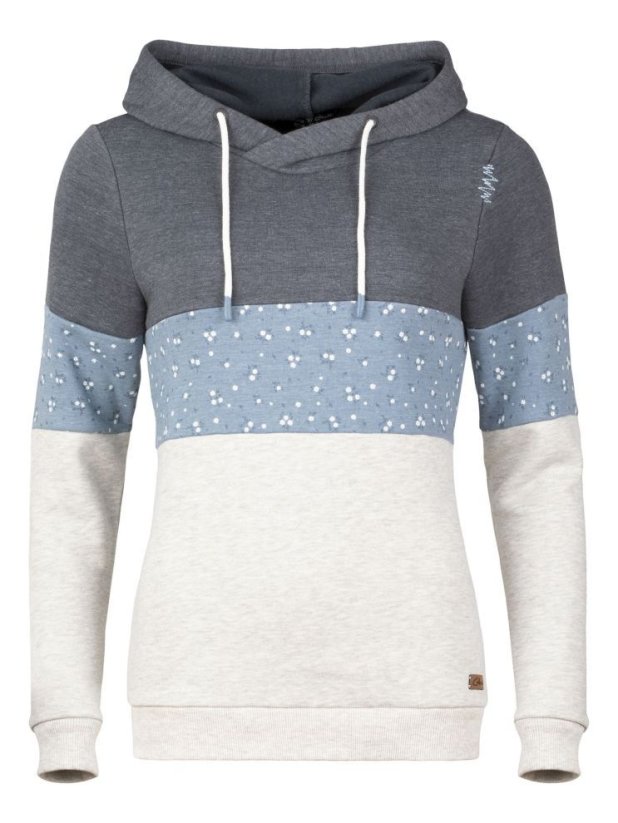 Chillaz WALCHSEE-BLUE MELANGE/LIGHT GREY MELANGE dámská mikina modrošedá | M