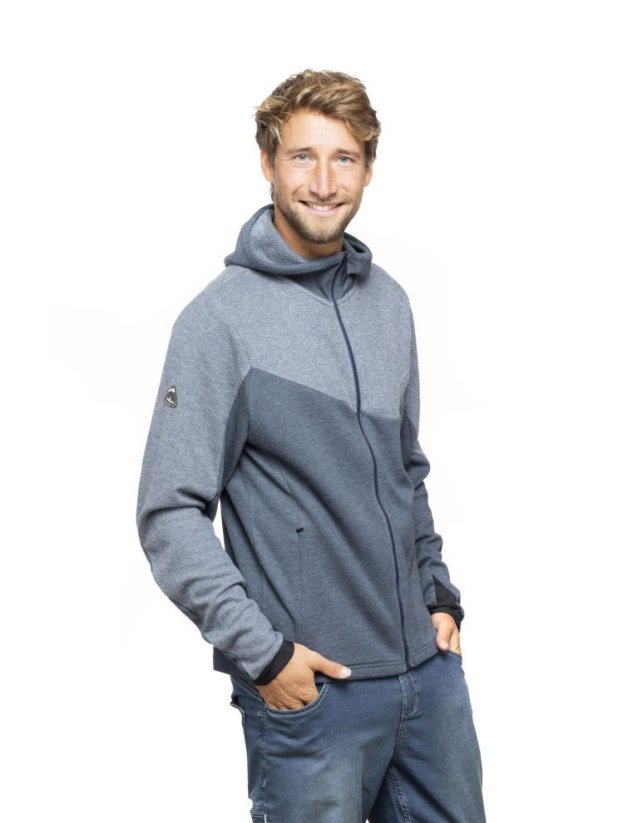 Chillaz MOUNTY DARK BLUE MELANGE pánská mikina tmavě modrá