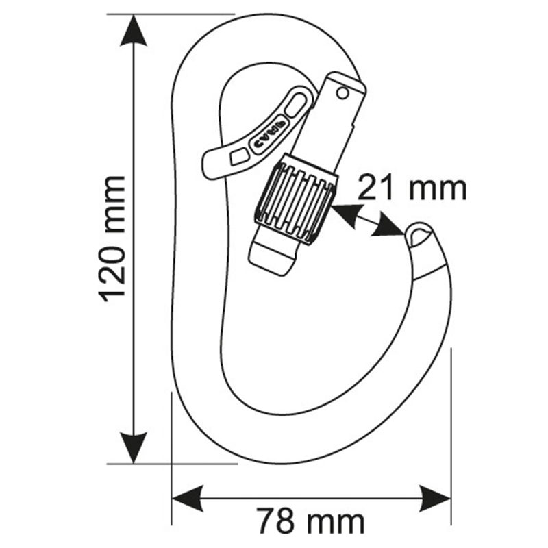 Atom Belay Lock; gun metal - gun metal