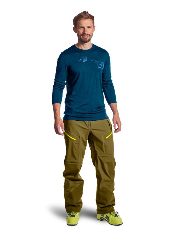 Ortovox 185 Merino Logo Spray LS pánské triko | Clay Orange | XL