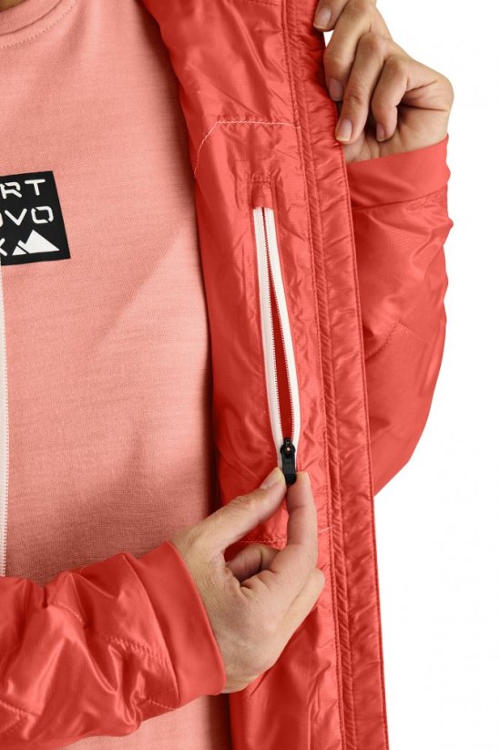 Swisswool Piz Vial Jacket Women's - červená - Winetasting