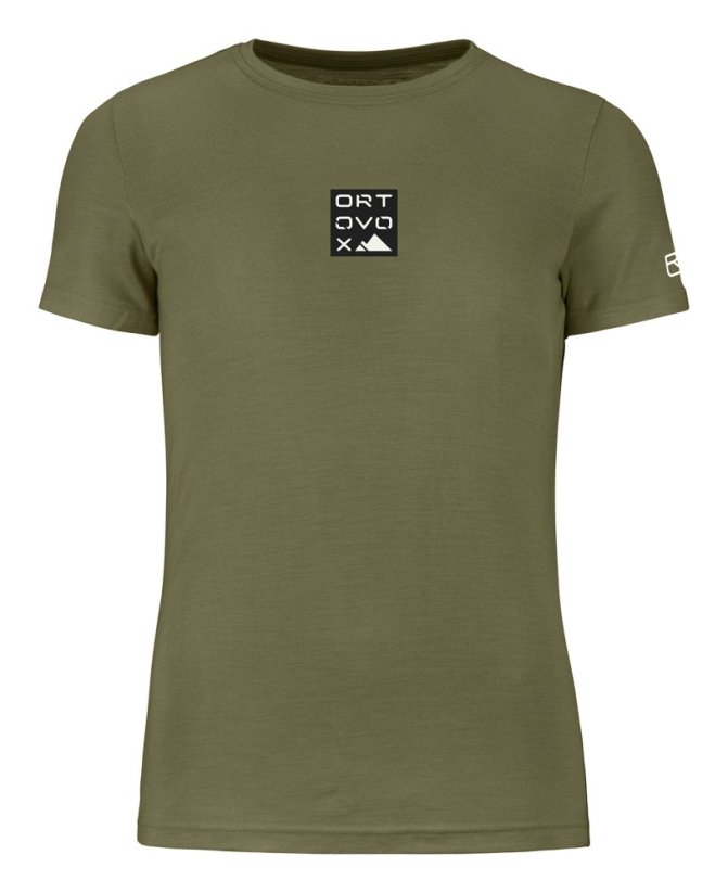 185 Merino Square T-shirt Women's - zelená - Wild Herbs