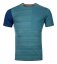 185 Rock'N'Wool Short Sleeve Men's - modrá - Deep Ocean