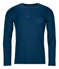 Ortovox 185 Merino Logo Spray LS pánské triko | Clay Orange | XL