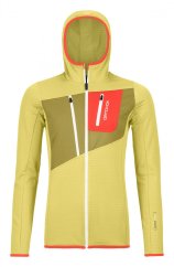 Fleece Grid Hoody Women's - zelená - Wabisabi