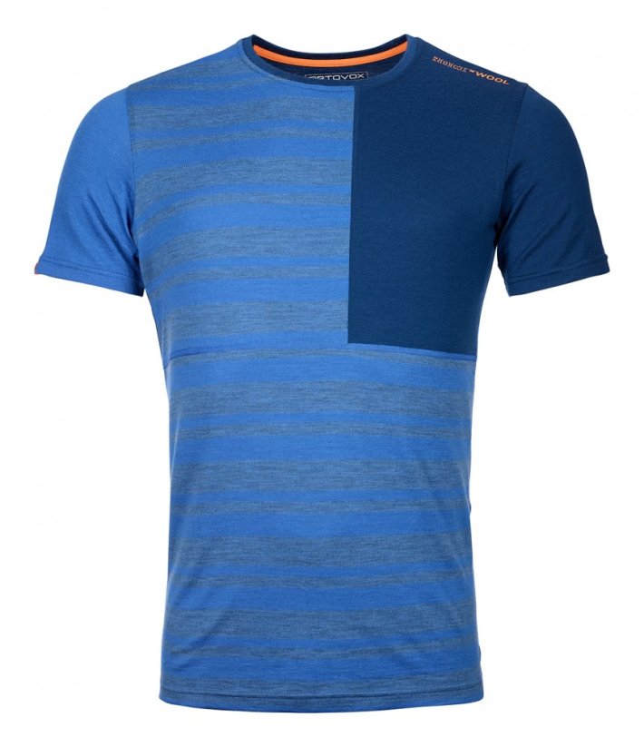 185 Rock'N'Wool Short Sleeve Men's - modrá - Deep Ocean