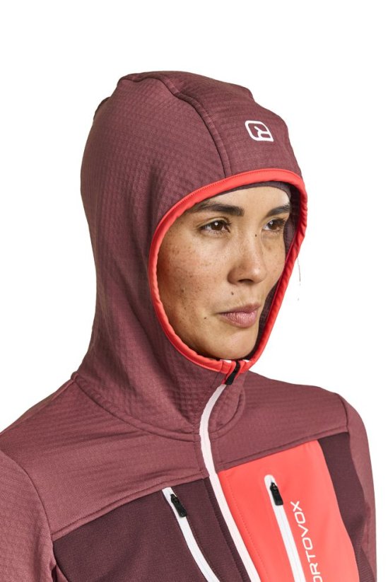Ortovox W's Fleece Grid Hoody dámská mikina | Light Blue|L