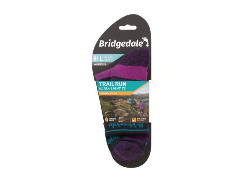 Trail Run UL T2 MS 3/4 Crew Women's - charcoal/purple/260 - Velikost: M, Varianta: charcoal/purple/260