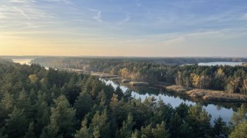 Lužická jezera, Seftenberger See, jih , pohled z rozhledny, ideální místo na výlet | vodahory.cz