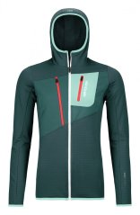 Fleece Grid Hoody Women's - zelená - Dark Pacific