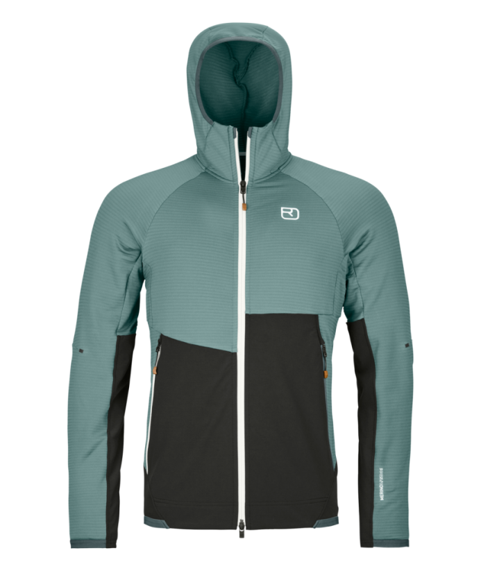 Fleece Rib Hoody Men's - šedá - Arctic Grey - Velikost: M, Color: Arctic Grey