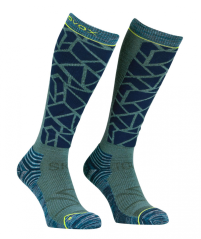 Ski Tour Compression Long Socks Men's - modrá - Deep Ocean