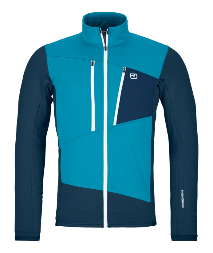 Fleece Grid Jacket Men's - modrá - Mountain Blue