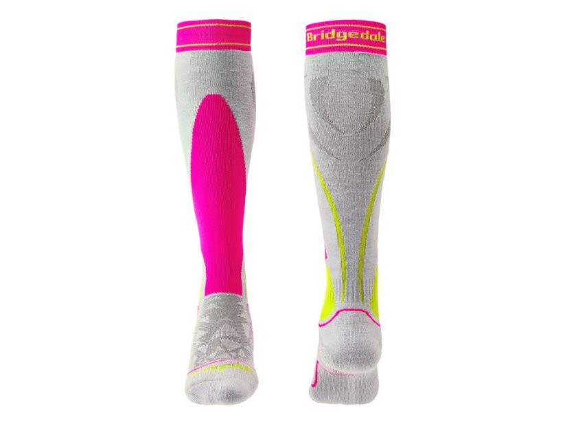 Bridgedale Ski Midweight dámské ponožky | grey/pink | L