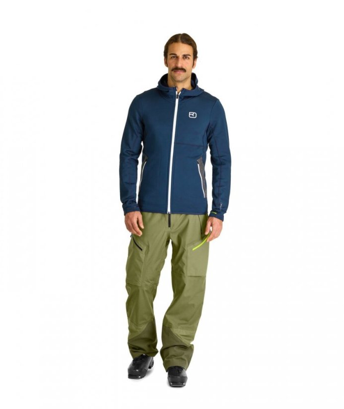 Fleece Hoody Men's - modrá - Deep Ocean - Velikost: L, Color: Deep Ocean