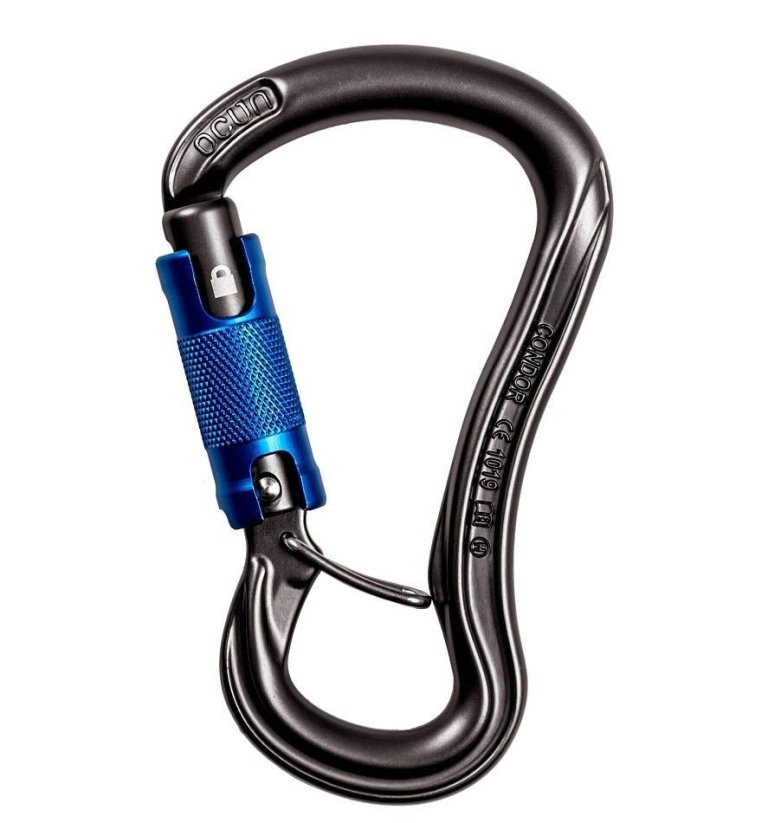Ocún Condor HMS Triple HMS karabina | Anthracite/Blue