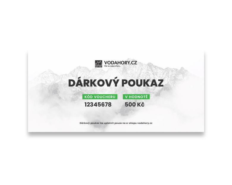 Dárkový poukaz Vodahory  500 Kč