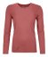 185 Merino Logo Spray Long Sleeve Women's - červená - Blush