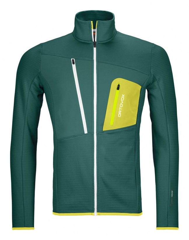 Fleece Grid Jacket Men's - zelená - Pacific Green