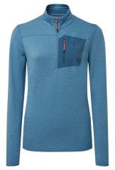 Lumiko Zip T-shirt Women's - modrá - Stellar Blue/Majolica Blue