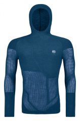 Merino Thermovent Hoody Men's - modrá - Petrol Blue