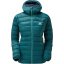 Mountain Equipment W Frostline Hooded Jacket dámská bunda | Deep Teal | L