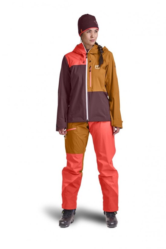 3L Ortler Jacket Women's - červená - Winetasting