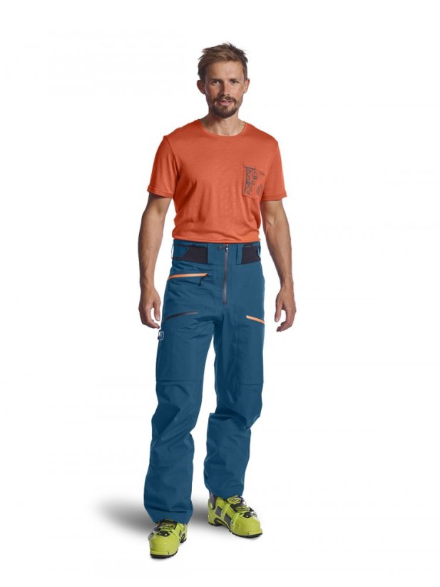3L Deep Shell Pants Men's - oranžová - Clay Orange - Velikost: XL, Color: Clay Orange