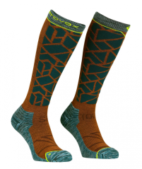 Ski Tour Compression Long Socks Men's - zelená - Dark Pacific