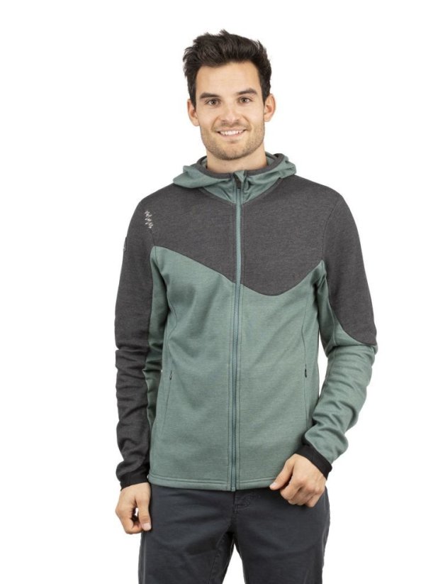 Chillaz MOUNTY GREEN MELANGE/BLACK MELANGE pánská bunda zeleno černá