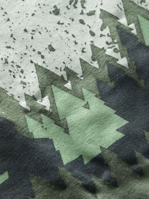 Chillaz WOODS AND MOUNTAINS GREEN WASHED pánské tričko zelené