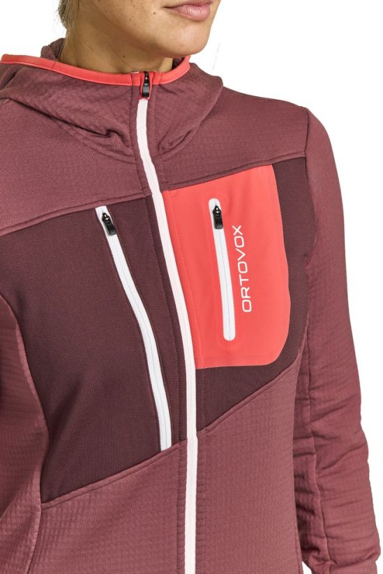 Ortovox W's Fleece Grid Hoody dámská mikina | Light Blue|L