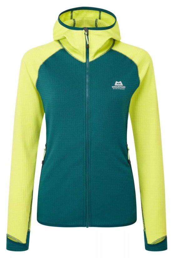 Eclipse Hooded Jacket Women's - modrá - D Teal/Fresh Green