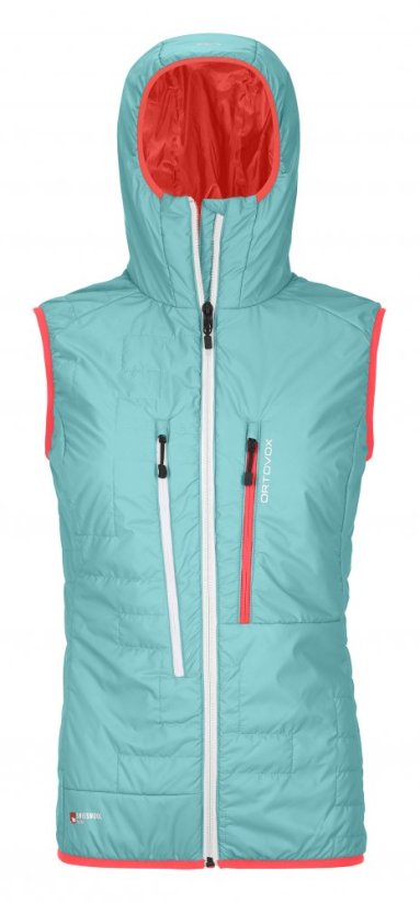 Swisswool Piz Boe Vest Women's - modrá - Ice Waterfall - Velikost: L