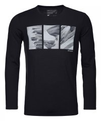 185 Merino Shape Pic Long Sleeve Men's - černá - Black Raven