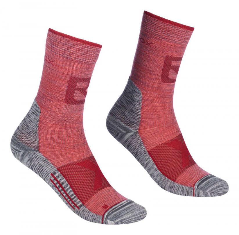 Alpinist Pro Compression Mid Socks Women's - červená - Blush