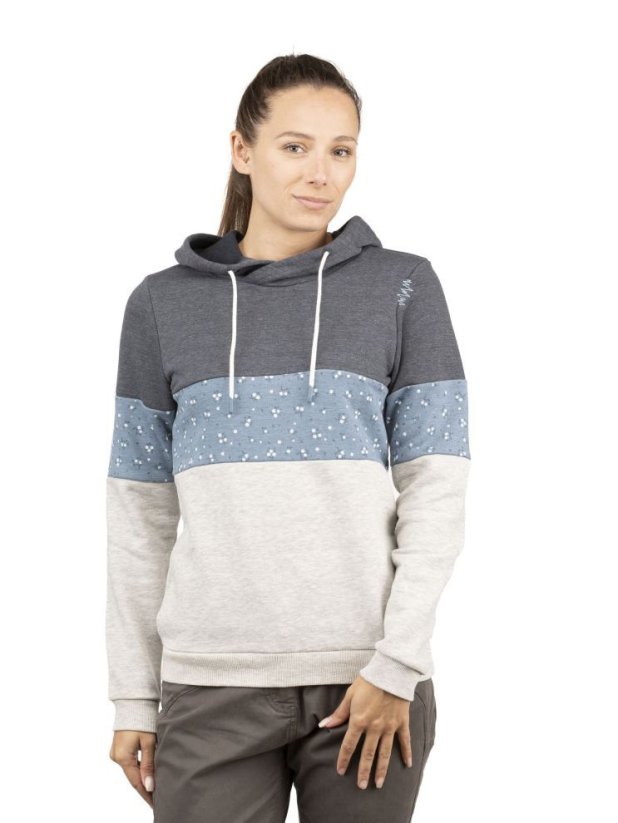 Chillaz WALCHSEE-BLUE MELANGE/LIGHT GREY MELANGE dámská mikina modrošedá | M