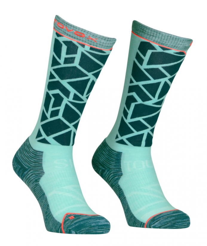 Ski Tour Compression Long Socks Women's - hnědá - Autumn Leaves - Velikost: 35-38, Color: Autumn Leaves