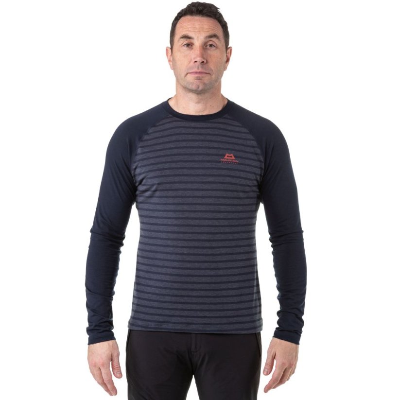 Mountain Equipment Redline LS Tee pánské triko | Cosmos stripe/Cosmo | S
