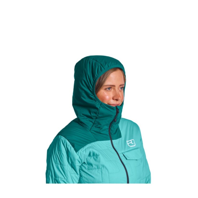 Ortovox W's Piz Badus Jacket dámská vlněná bunda | Ice Waterfall | S