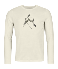 185 Merino Mtn Cutout Long Sleeve Men's - bílá - Non Dyed