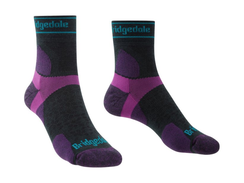 Trail Run UL T2 MS 3/4 Crew Women's - charcoal/purple/260