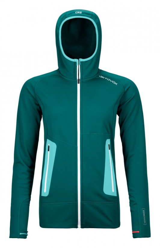 Fleece Light Hoody Women's - zelená - Pacific Green - Velikost: L, Color: Pacific Green