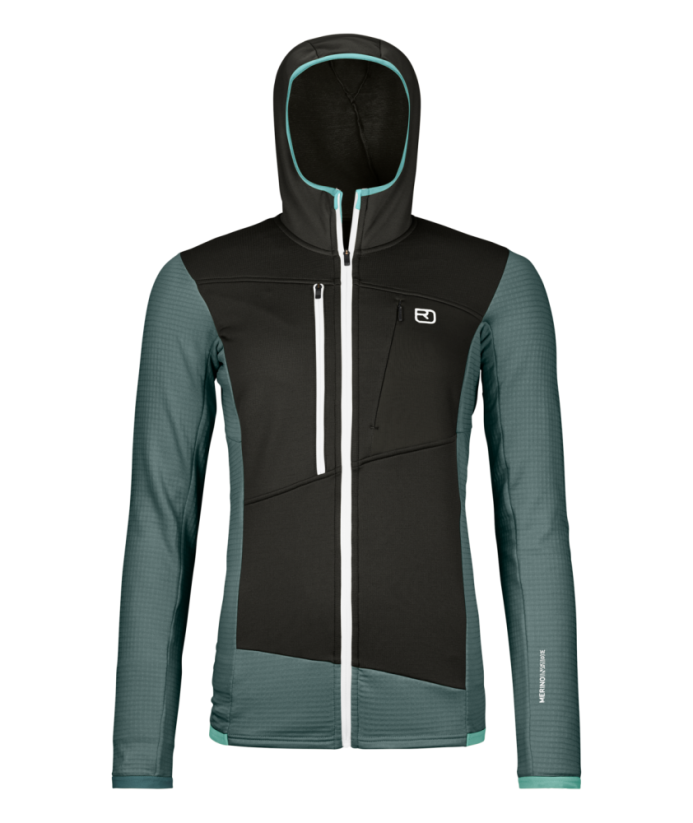 Fleece Grid Hoody Women's - modrá - Deep Ocean