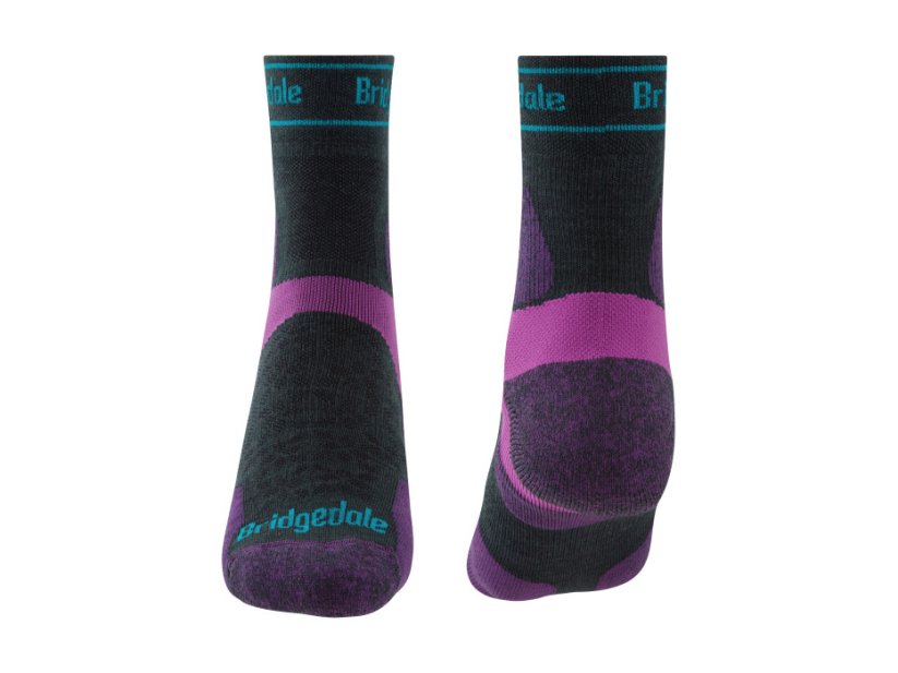 Trail Run UL T2 MS 3/4 Crew Women's - charcoal/purple/260