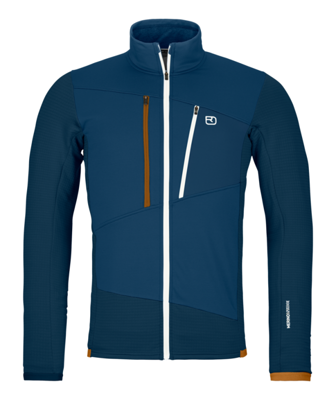 Fleece Grid Jacket Men's - modrá - Mountain Blue