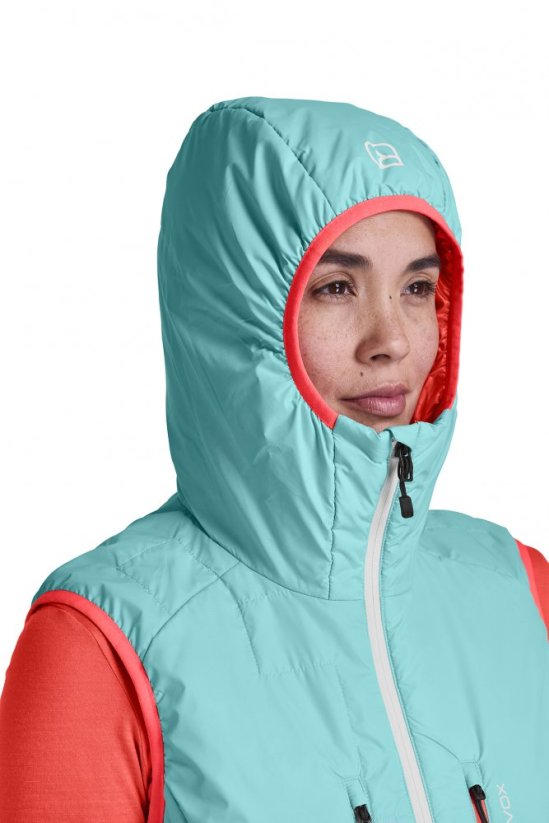 Swisswool Piz Boe Vest Women's - modrá - Ice Waterfall - Velikost: L