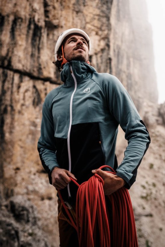 Fleece Rib Hoody Men's - šedá - Arctic Grey - Velikost: M, Color: Arctic Grey