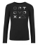 185 Merino Brand Outline Long Sleeve Women's - černá - Black Raven